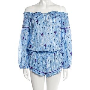 Womens Poupette St Barth Clara Off the Shoulder Romper size XS